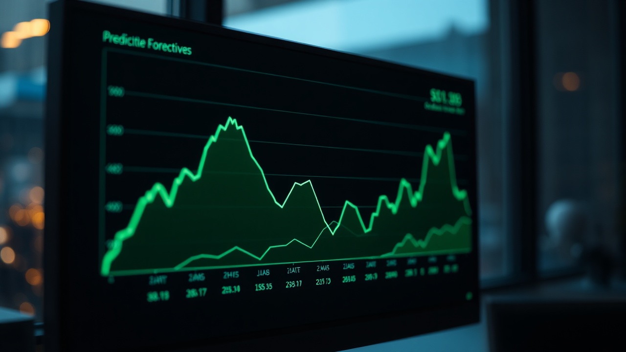 Voxel AI forecasting dashboard showing scenario modeling